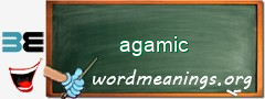 WordMeaning blackboard for agamic